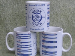 Queen of the South Fixtures Mug 2014-15