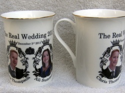 Chris and Alison's wedding mugs