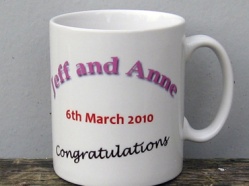 Jeff and Anne's wedding mugs