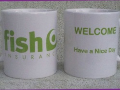 Fish Insurance visitor mugs