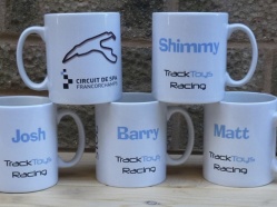 Team mugs for TTR Garage Services at Spa