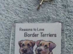 Border Terriers key ring