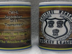 Our famous Wooden Spoon Mug for Cheshire Womens Hockey League